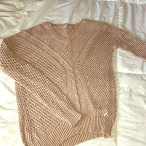 Blush open stitch sweater
